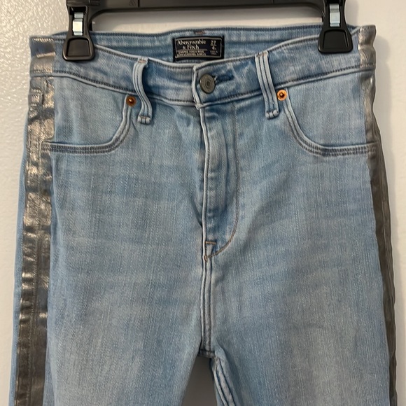 Abercrombie and Fitch Simone high rise Jean legging ankle size 27 blue denim - Picture 4 of 9